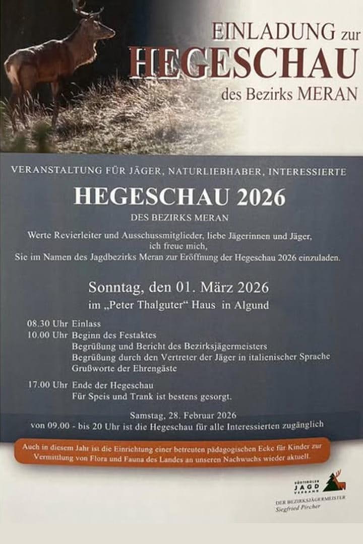 Hegeschau Meran 2026 Poster